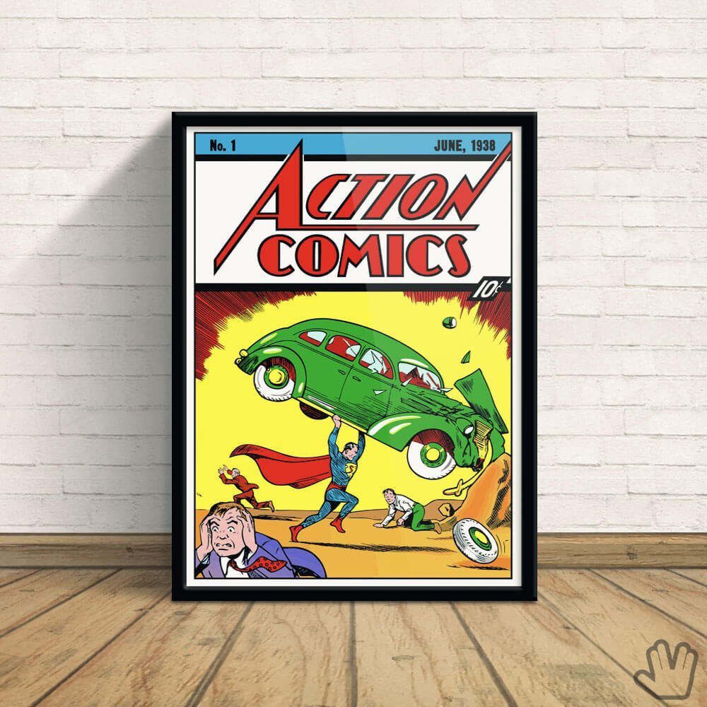 Quadro Superman Action Comics nº 01 1 Quadro Superman Action Comics nº 01