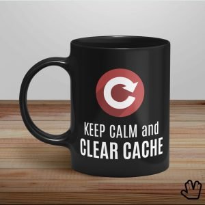 Caneca Keep Calm And Clear Cache