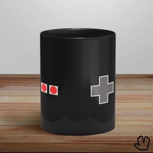 Caneca preta LojaNerd Select Start centro