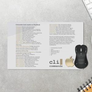 Mouse Pad Geek Comandos para Macbook - Tamanho 35 x 25 cm