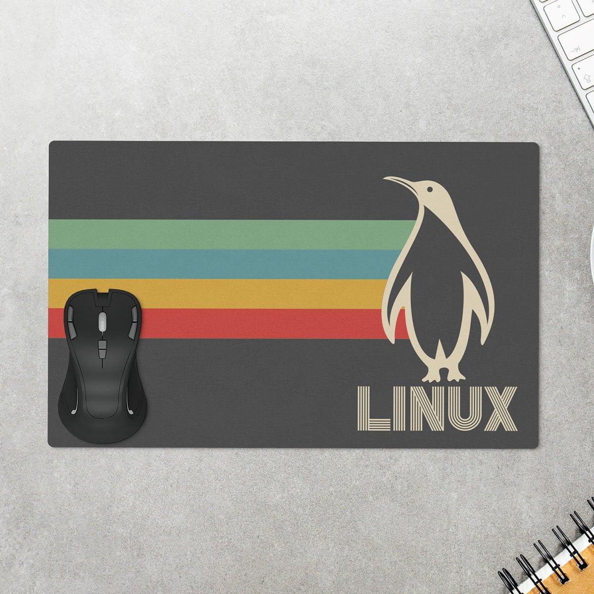 Mouse Pad Geek Linux Retro Black 35 x 25 cm 1 Mouse Pad Geek Linux Retro Black 35 x 25 cm