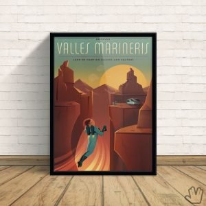 Quadro Valles Marineris - O Grand Canyon de Marte - Nasa