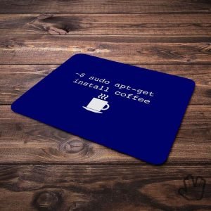 Mouse Pad Geek Apt-Get Install Coffee