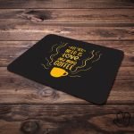 Mouse Pad Love and More Coffee
